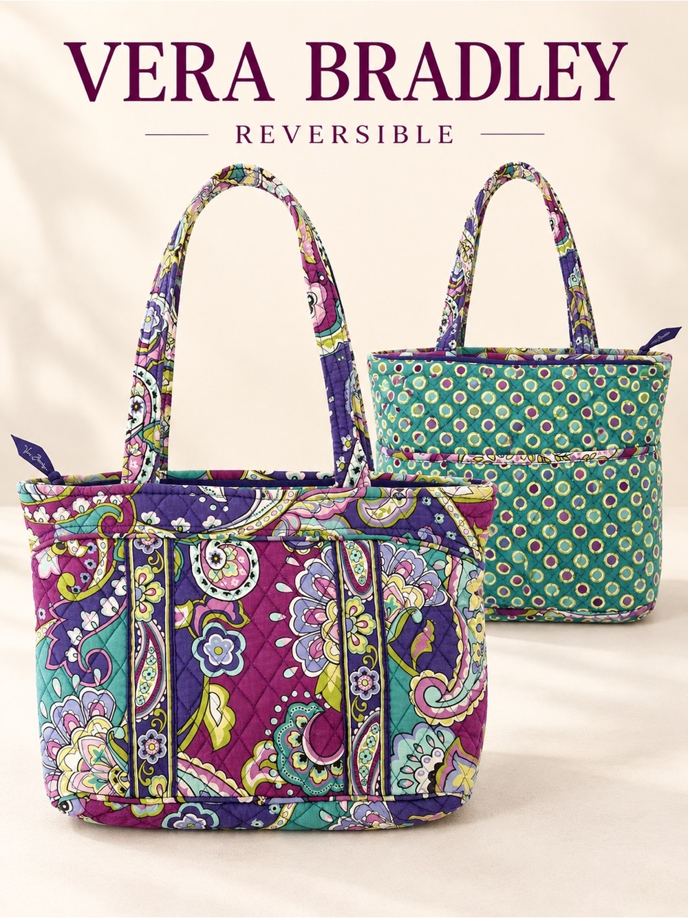 Vera Bradley Heather Retired Paisley Tote Bag